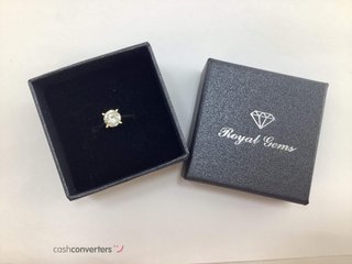anillo oro 18k con piedra con diamante