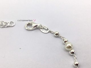 pulsera plata 925mm con piedra con perla