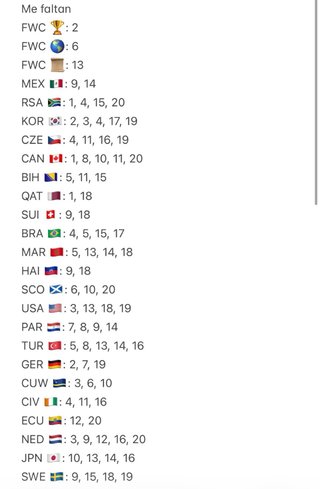 Cromos Mundial Panini 2026