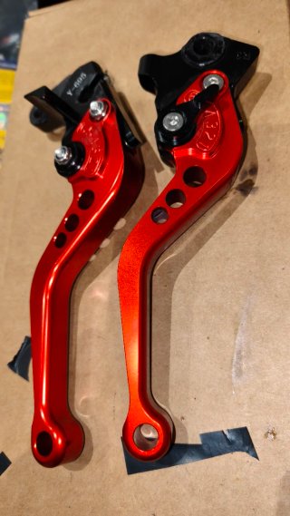 Palancas cortas Freno y Embrague Rojo