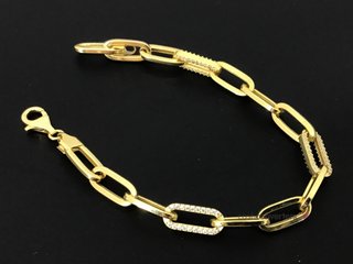 pulsera oro 18k con piedra con circonita