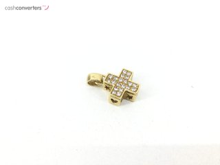 colgante oro 18k con piedra con circonita