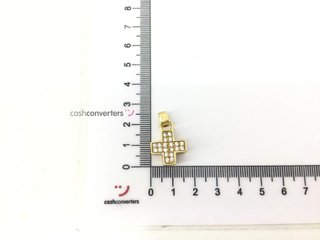 colgante oro 18k con piedra con circonita