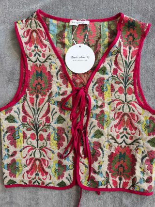Multicolore Gilet in Stile Vintage