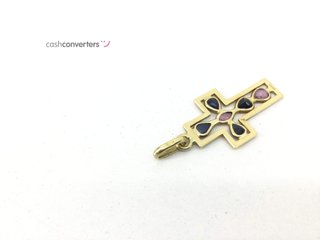crucifijo oro 18k con piedra
