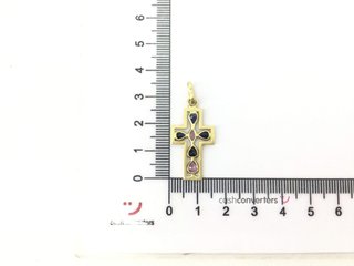crucifijo oro 18k con piedra