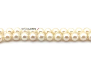 collar oro 18k con piedra con perla 22cm