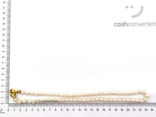 collar oro 18k con piedra con perla 22cm