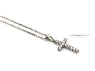cadena oro 18k con piedra con circonita 24cm