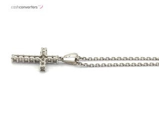 cadena oro 18k con piedra con circonita 24cm