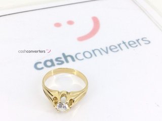 anillo oro 18k con circonita
