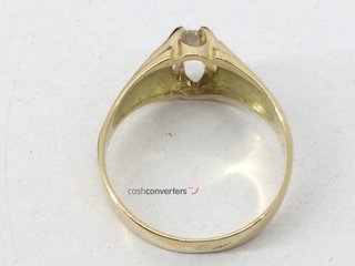 anillo oro 18k con circonita