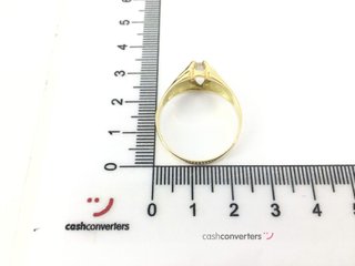 anillo oro 18k con circonita