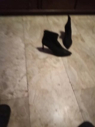 Botines tacón fino negros talla 41
