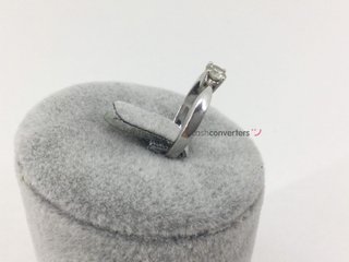 sortija oro 18k con piedra con diamante