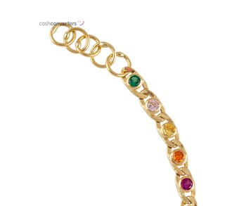 pulsera oro 18k con piedra con circonita