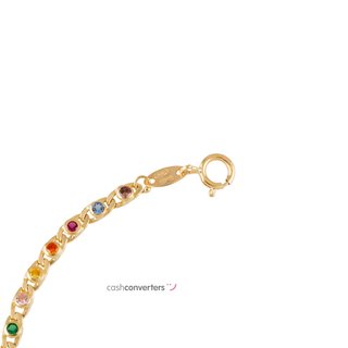 pulsera oro 18k con piedra con circonita