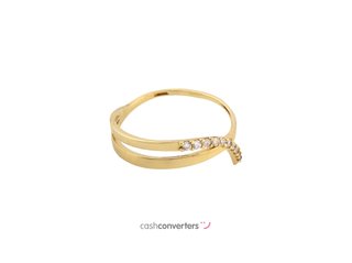 anillo oro 18k con piedra con circonita
