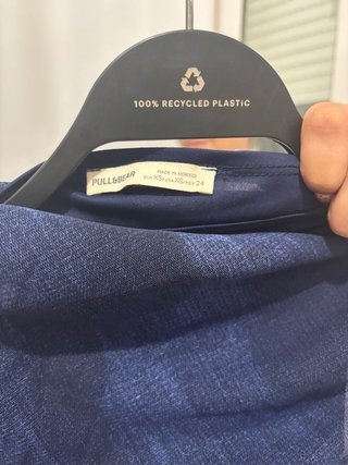 Vestido largo azul con estampado
