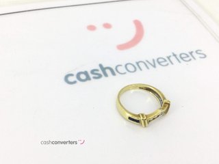 anillo oro 18k con piedra con zafiro