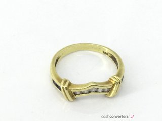 anillo oro 18k con piedra con zafiro