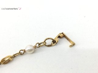 pulsera oro 18k con piedra con perla