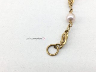 pulsera oro 18k con piedra con perla