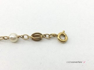 pulsera oro 18k con piedra con perla