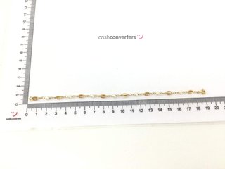 pulsera oro 18k con piedra con perla