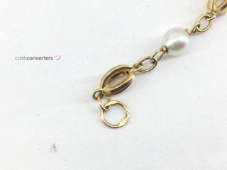 pulsera oro 18k con piedra con perla
