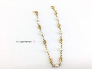 pulsera oro 18k con piedra con perla
