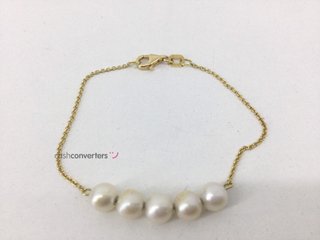 pulsera oro 18k con piedra con perla