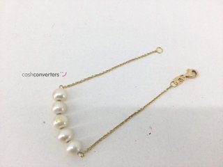 pulsera oro 18k con piedra con perla