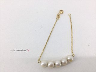 pulsera oro 18k con piedra con perla