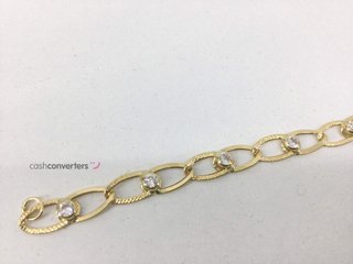 pulsera oro 18k con circonita
