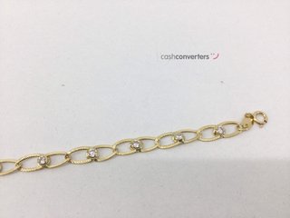 pulsera oro 18k con circonita
