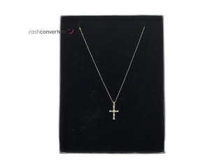 cadena oro 18k con piedra con diamante 18cm