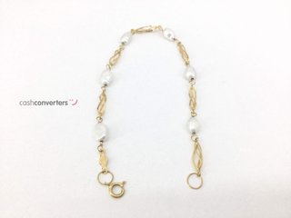 pulsera oro 18k con piedra con perla