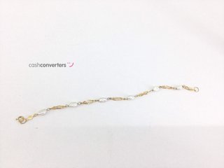 pulsera oro 18k con piedra con perla