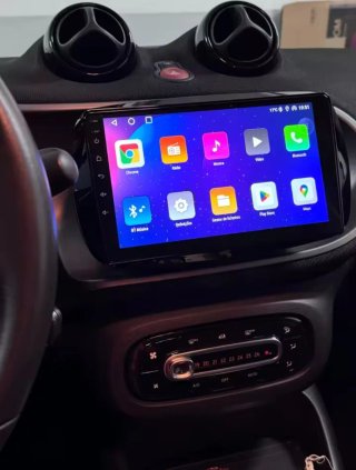 Rádio Smart Fortwo W453 Android 14 + GPS + Carplay
