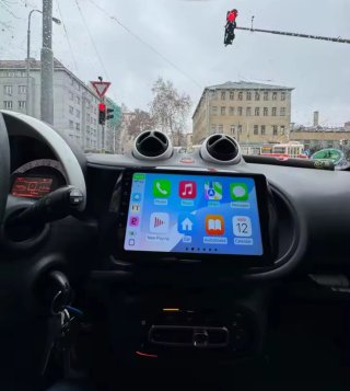 Rádio Smart Fortwo W453 Android 14 + GPS + Carplay