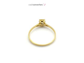 sortija oro 18k con piedra con circonita