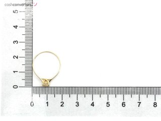 sortija oro 18k con piedra con circonita