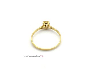sortija oro 18k con piedra con circonita t. 15 (17,52 mm)