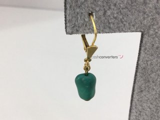 pendientes oro 14k con piedra con circonita