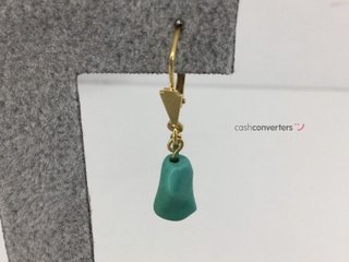 pendientes oro 14k con piedra con circonita
