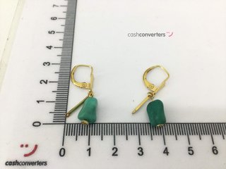 pendientes oro 14k con piedra con circonita