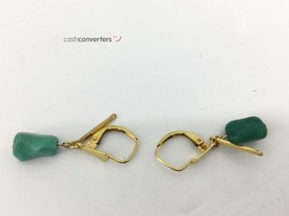 pendientes oro 14k con piedra con circonita