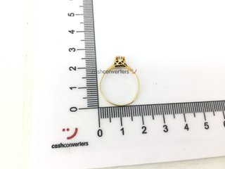 anillo oro 18k con piedra t. 12 (16,56 mm)