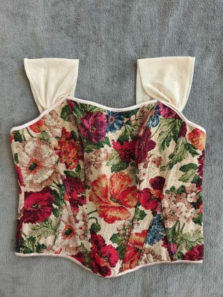 Corsetto floreale in stile vintage